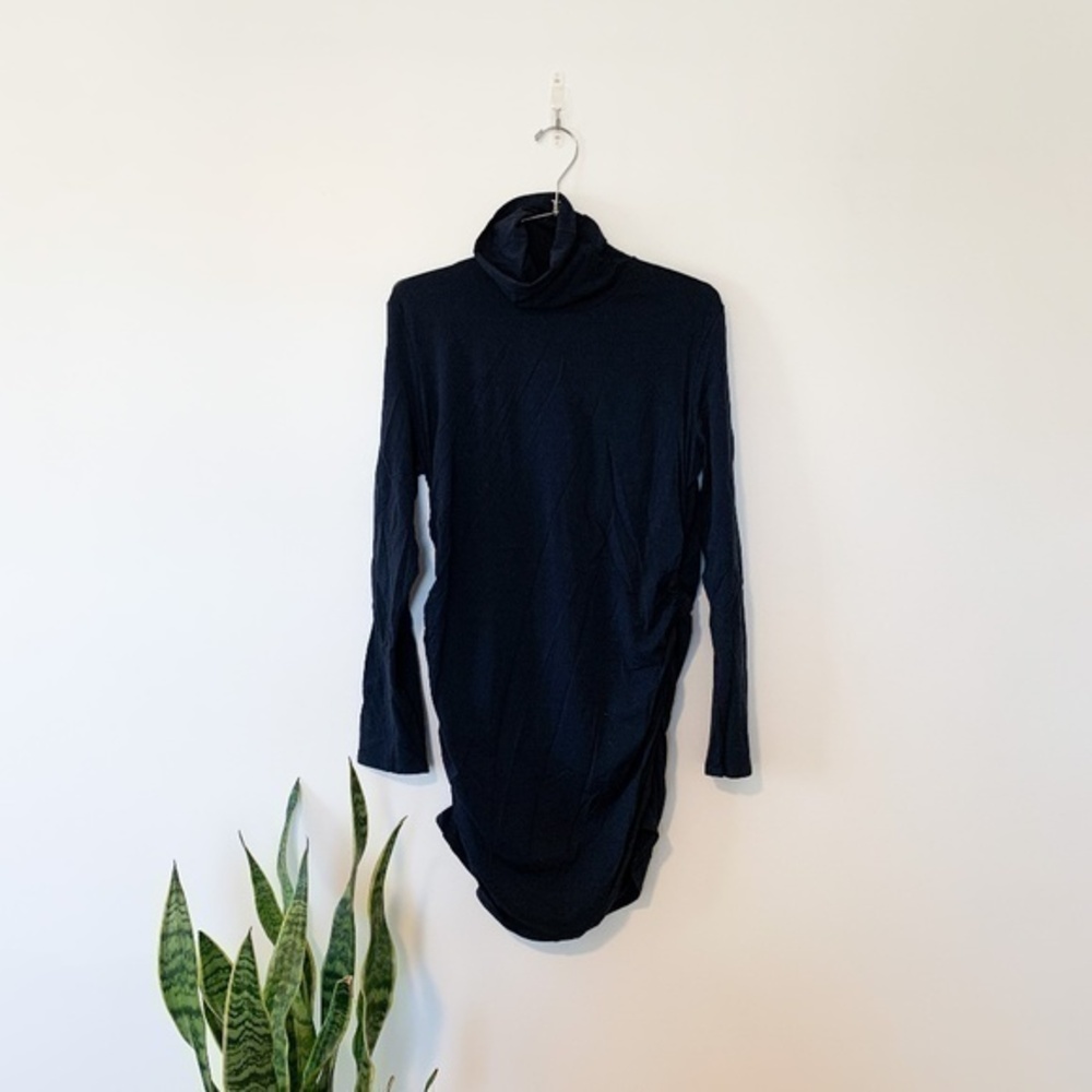 Marc Cain Bodycon Scoop Hem Turtleneck Mini Dress sz 6